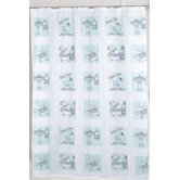 Bath Time 100% Polyester Fabric Shower Curtain