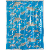 Dolphins Vinyl Shower Curtain