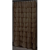 Carmen Crushed Voile Ruffled Tier Fabric Shower Curtain
