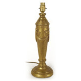 Ribbon Lampstand in Antique Gold finish