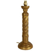 Twisted Lampstand in Antique Gold finish