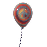 Girly Chic Large Tie Dye Permanent Wall Peace Sign Balloon