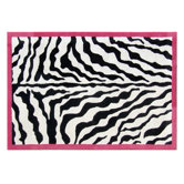 Zebra Fuchsia Border Rug