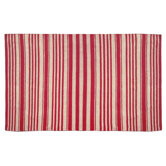Chenille Red Striped Rug