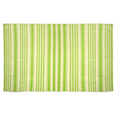 Chenille Green Striped Rug