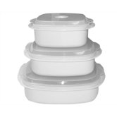Calypso Basics Microwave Steamer / Food Storage Set in White