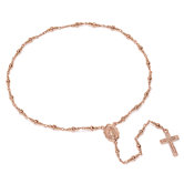 Gold Plated Bronze Cut-Out Beaded Pocket Rosary