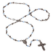 Rhodium Swarovski Rosary Necklace