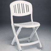 Capri Folding Chair in White