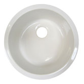 18" Round Undermount Fireclay Prep Sink