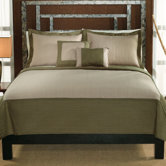 Barclay Twin Quilt with Pillow Sham in Sage / Tan