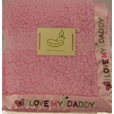 Saying Blanket Crib Throw in Pink - I Love Daddy