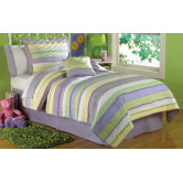 Annas Ruffle with Purple Pillow Shams