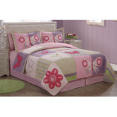 Pink Butterfly Flower Bedding Set