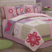 Butterfly Flower 3-Piece Quilt Set