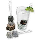 Sticks and Stones Swizzles with Wooden Base