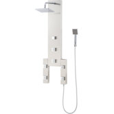 Retrofit Shower Panel with Six Body Jets and Hand Shower