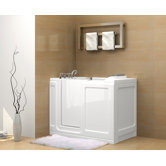 55" x 30" Walk In Whirlpool Bath Tub in White