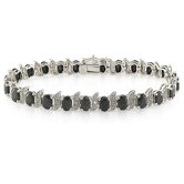 Round and Oval Cut Gemstone Bracelet