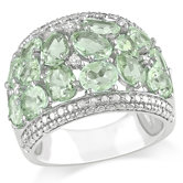 Sterling Multi Amethyst Statement Rings