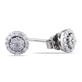 Round Cut Diamond Stud Earrings