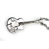 Guitar Necklace in Silver