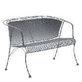 Briarwood Barrel Wrought Iron Garden Bench