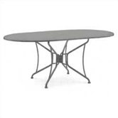 Premium Mesh Top Oval Umbrella Dining Table