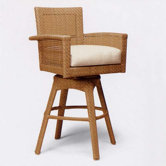 Trinidad Wicker Outdoor Bar Stool w/ Cushion