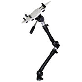 Car Holder for iPad 3-Way Tripod Head Dual Arm Adjustable in White Tray