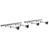 Wall Mount for Four Monitors Double Arm
