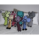 Figure Pillow Set of 7 (1 of Each Character)