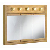 Richland 36" x 30" 5-Light Tri-View Wall Cabinet