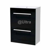 Floor Mounted Design Unit in High Gloss Black