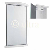Niche Corner Mirror Cabinet in High Gloss White