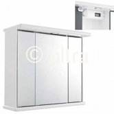 Cryptic Triple Mirror Cabinet in High Gloss White