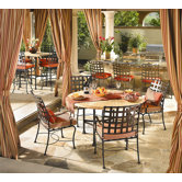 Hammered Copper Table Dining Set