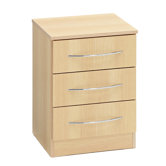 Alaska 3 Drawer Bedside Table