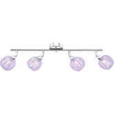 Viola 4 Light Track Light in Chrome