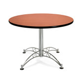 Multi-use 29.5" x 42" Round Table with Chrome Plated Base