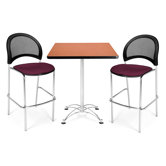 30" Square Caf&eacute; Table with Height Chair