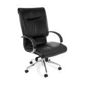 High-Back Leather Sharp Executive Chair with Arms