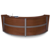 Double Unit Curved Stylish Reception Station