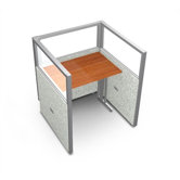Privacy Workstation Panel System, 1 x 1 Configuration, with Polycarbonate Panels