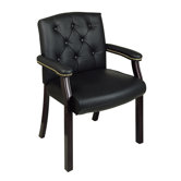 Traditional Leather Visitors Chair