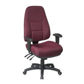 Worksmart High-Back Office Chair with 2-Way Adjustable Arms