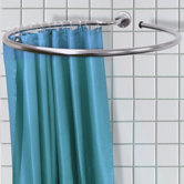Stainless Steel Circular Shower Rail and Curtain Rings