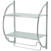 Two Tier Metal Wall Shelf / Towel Rail