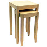 Solid Wood Nest of Two Tables