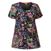 Tossed Pocket Print Top